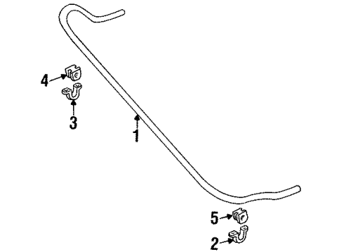 1987 GMC G3500 Stabilizer Bar & Components - Front Diagram