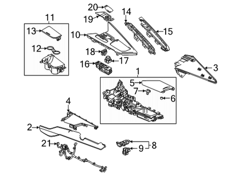 2024 Chevy Corvette CONTROL ASM-HTR & A/C USER INTERFACE Diagram for 86539709