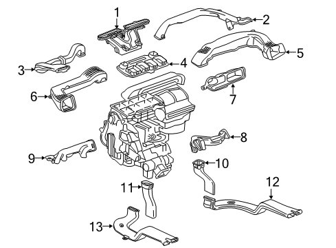 2019 Cadillac XT5 Ducts Diagram 1 - Thumbnail