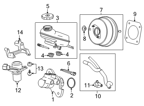 2015 Cadillac ATS Cylinder Assembly, Brk Mas Diagram for 84614708