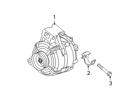 2011 Chevy Malibu Bracket, Radiator Inlet Hose Diagram for 15892163