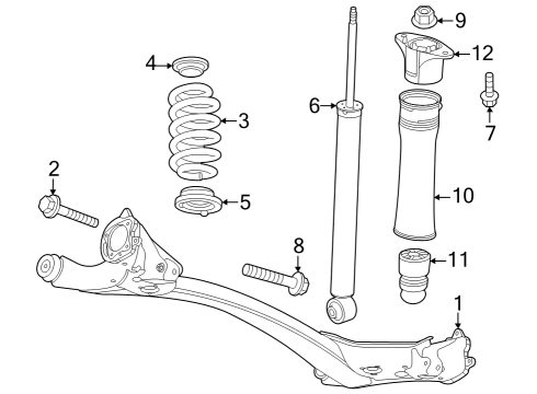 2024 Chevy Trax BOLT,RR WHL HUB Diagram for 11549106