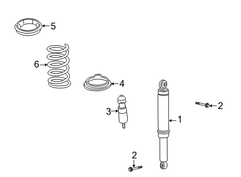 2009 Saturn Vue Shocks & Components - Rear Diagram 3 - Thumbnail