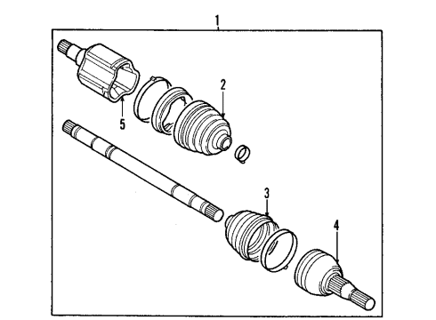 2005 Pontiac Montana Front Axle Shafts & Joints, Drive Axles Diagram