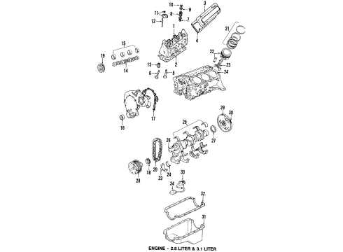 1994 Chevy Beretta Automatic Transmission Diagram 1 - Thumbnail