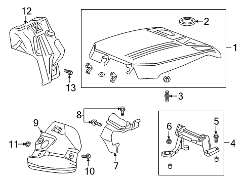 2019 Cadillac CT6 Engine Appearance Cover Diagram