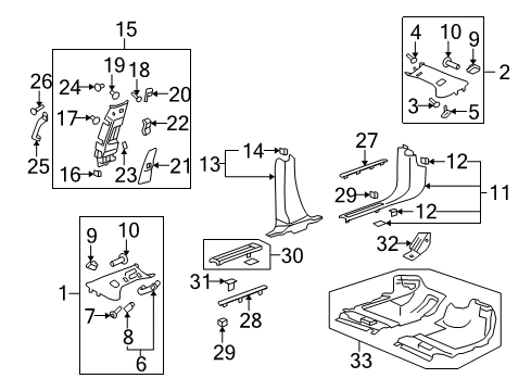 2011 Buick Enclave Footrest Assembly, Driver *Medium Duty Titanium Diagram for 25933399