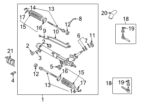 2007 Buick Rendezvous P/S Pump & Hoses, Steering Gear & Linkage Diagram 2 - Thumbnail