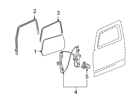 2010 Hummer H3T Front Door Diagram 1 - Thumbnail