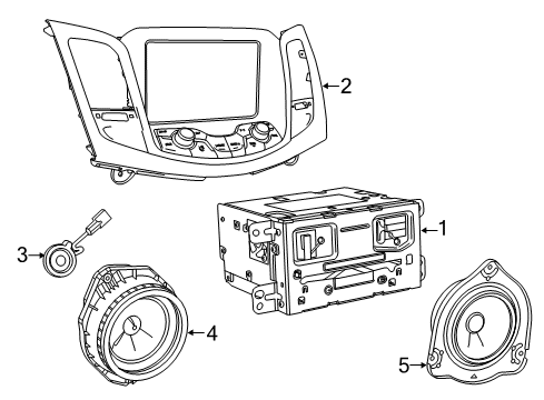 2016 Chevy Caprice Radio Assembly, Receiver Eccn=5A992 Diagram for 92287182