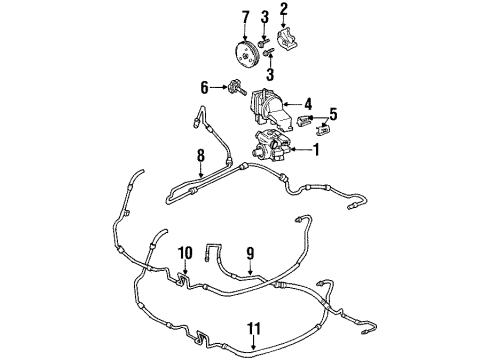 2001 Oldsmobile Aurora Pump Kit,P/S (W/Reservoir & Cap) Diagram for 26083495