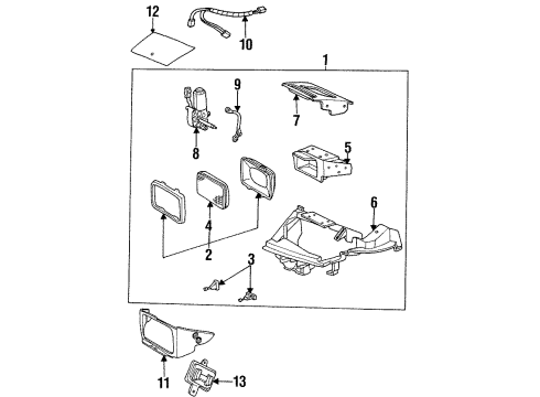 1994 Saturn SC2 Harness Asm,Headlamp Wiring Diagram for 21020730