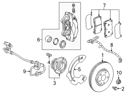 2016 Cadillac CT6 Hose Assembly, Front Brake Diagram for 84235275