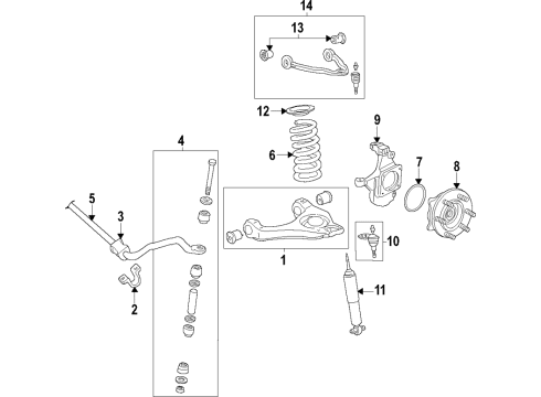 2022 Chevy Express 2500 Front Suspension, Spring Diagram for 20760346