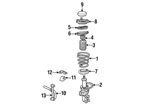 1994 Cadillac Eldorado Struts & Suspension Components - Front Diagram