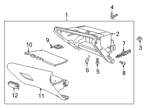 2018 Buick Cascada Glove Box Diagram