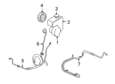 2007 Saturn Relay P/S Pump & Hoses, Steering Gear & Linkage Diagram 3 - Thumbnail