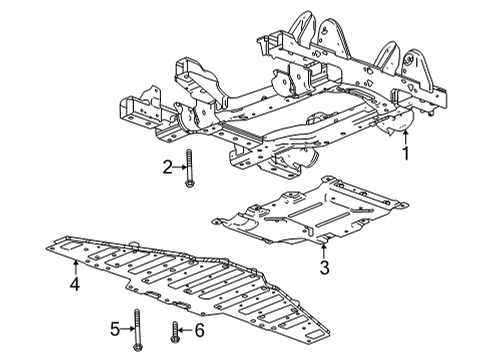 2022 GMC Hummer EV Pickup Suspension Mounting - Rear Diagram