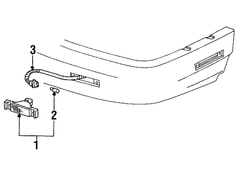 1989 Pontiac Grand Prix Lamp Assembly, Parking & Turn Signal Diagram for 5976963