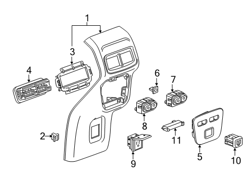 2024 GMC Terrain Center Console Diagram 3 - Thumbnail