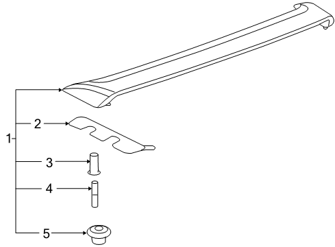 2015 Chevy Impala Limited Tape Kit,Rear End Spoiler Diagram for 19180812