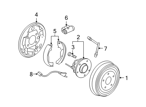 2006 Pontiac Torrent Rear Brakes Diagram 1 - Thumbnail