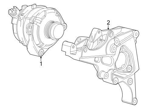 2023 Cadillac Escalade ESV BRACKET ASM-GEN & DRV BELT TENSR Diagram for 12685911