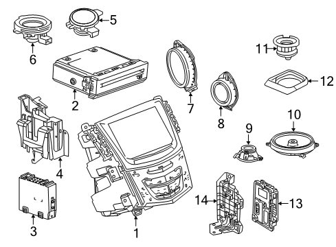 2018 Cadillac XTS Bracket, Chas Cont Mdl Diagram for 84616837