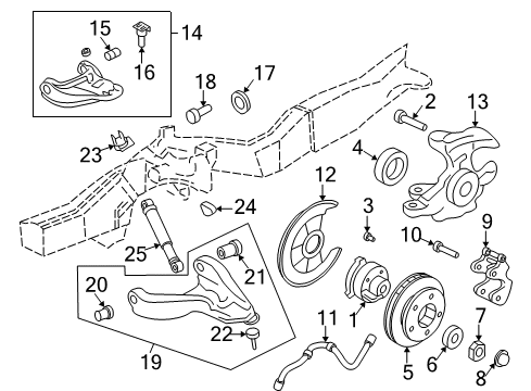 1994 Chevy S10 Bolt,Front Brake Caliper Housing Diagram for 18029811