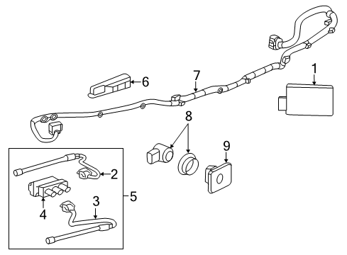 2021 Chevy Equinox Bumper & Components - Rear Diagram