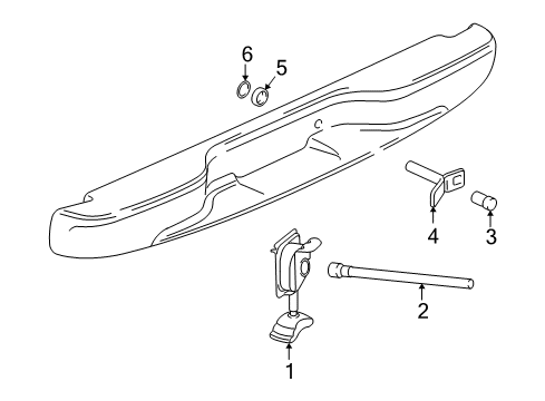 2000 GMC Yukon Hoist,Spare Wheel Diagram for 15026912