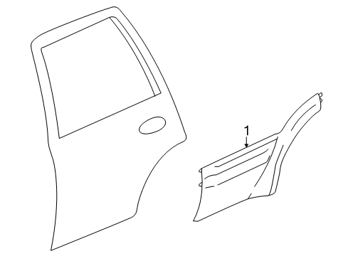 2007 Buick Rainier Exterior Trim - Rear Door Diagram