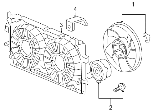 2006 Chevy Impala Cooling System, Radiator, Water Pump, Cooling Fan Diagram 4 - Thumbnail