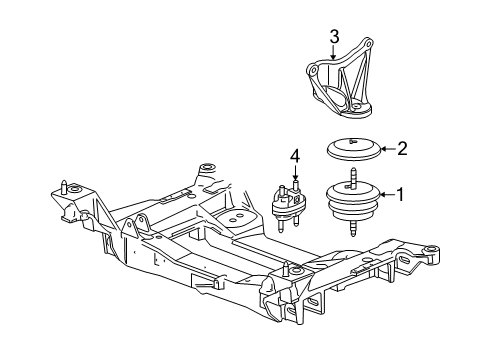 2007 Chevy Corvette Engine & Trans Mounting Diagram