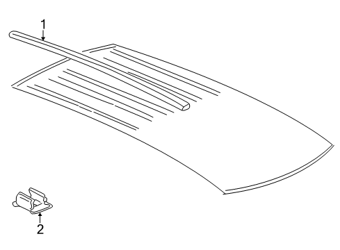 2005 Saturn Relay Exterior Trim - Roof Diagram