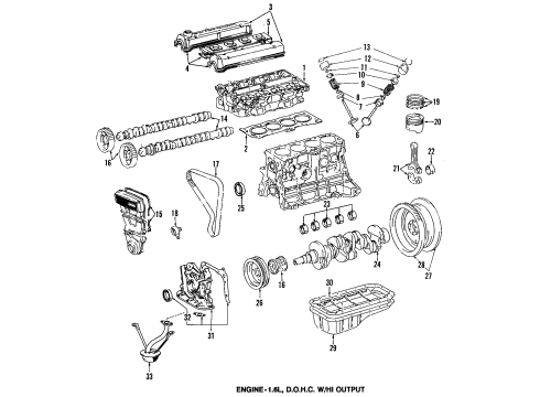 1988 Chevy Nova Cover,Timing Belt Upper Front Diagram for 94840014