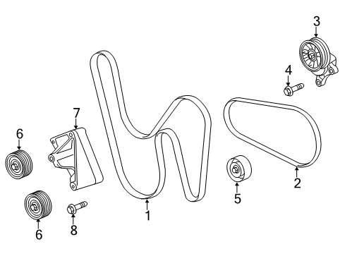 2015 Chevy Camaro Belts & Pulleys Diagram