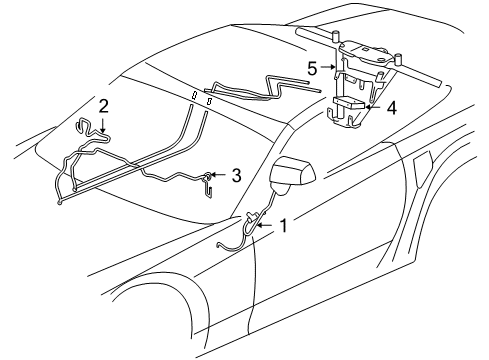 2008 Cadillac XLR Antenna & Radio Diagram