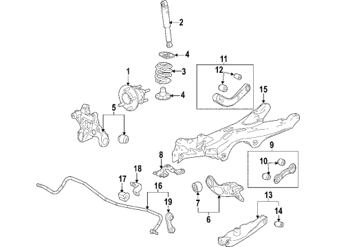 2007 Pontiac G6 Rear Suspension, Control Arm Diagram 2 - Thumbnail