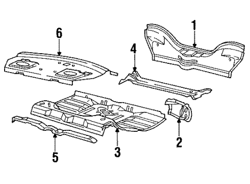 1992 Buick Roadmaster Panel Asm, Rear End Diagram for 12520097