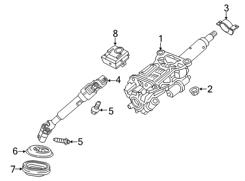 2023 GMC Acadia Steering Column & Wheel, Steering Gear & Linkage Diagram