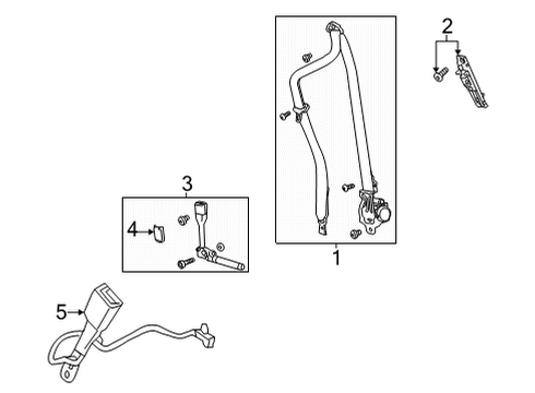 2022 Chevy Trailblazer TENSIONER KIT-F/SEAT BELT ANC PLT *JET BLACK Diagram for 42807900