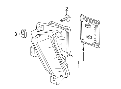 2021 Chevy Camaro Lamp Assembly, Daytime Running Diagram for 84341735