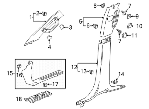 2022 Chevy Silverado 2500 HD Interior Trim - Cab Diagram