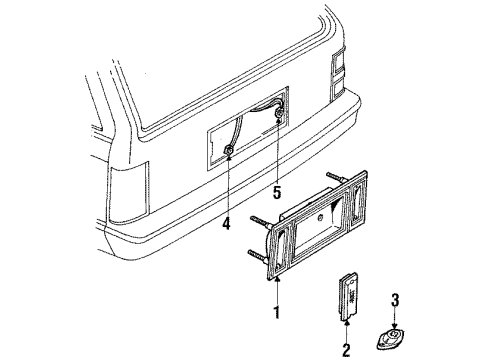 1994 Buick Century Backup & License Lamps Diagram