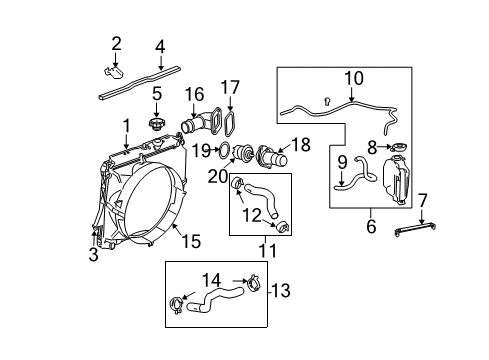 2010 GMC Canyon Radiator & Components Diagram 2 - Thumbnail