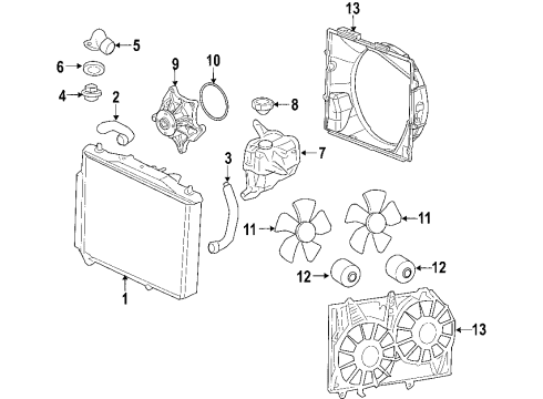 2006 Cadillac CTS Cooling System, Radiator, Water Pump, Cooling Fan Diagram