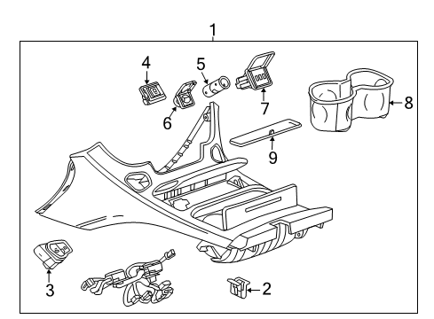 2016 Chevy Suburban Center Console Diagram 4 - Thumbnail