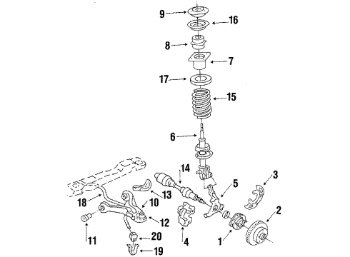 1984 Pontiac Phoenix Hose Assembly, Front Brake Diagram for 9767945