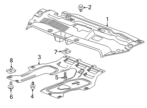 2020 Chevy Trax Splash Shields Diagram